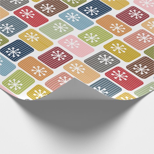 Gestreepte rechthoeken cadeaupapier (Hoek)