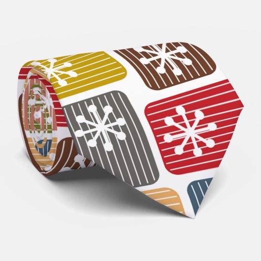 Gestreepte rechthoeken stropdas (Opgerold)