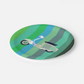 Gestreepte reepte reepelpapier voor scooters papieren bordje (Gekanteld)