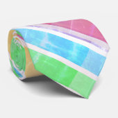 Gestreepte regenboog gekleurd stropdas (Opgerold)