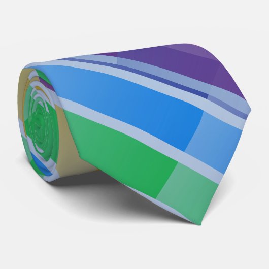 Gestreepte regenboog gekleurd stropdas (Opgerold)