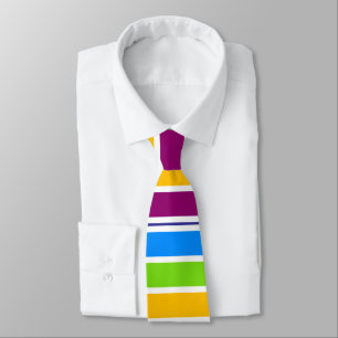 Gestreepte regenboog gekleurd stropdas