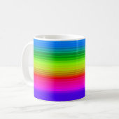 Gestreepte regenboog koffiemok (Voorkant links)