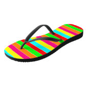 "Gestreepte Regenboog" Teenslippers (Schuin)
