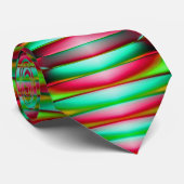 gestreepte regenboogfractal stropdas (Opgerold)