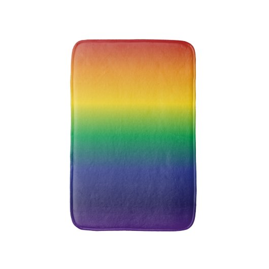 Gestreepte regenbooggradiënt badmat (Voorkant Verticaal)