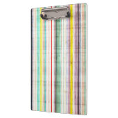 Gestreepte regenbooglijnen klembord (Links)
