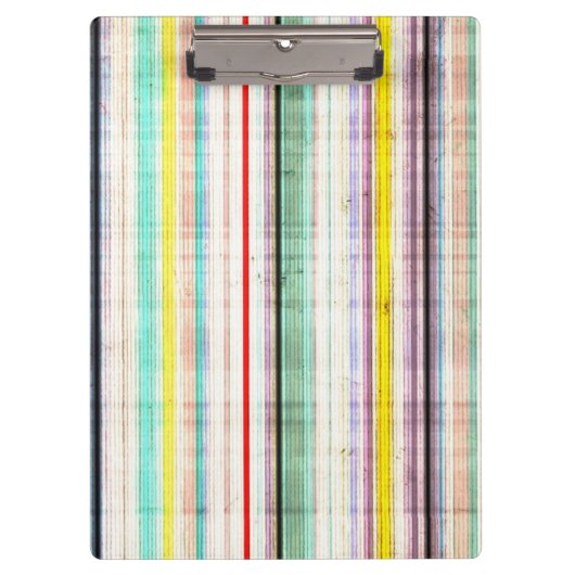 Gestreepte regenbooglijnen klembord (Voorkant)