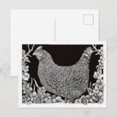 Gestreepte Rock Kip Briefkaart (Voorkant / Achterkant)