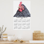 Gestreepte Rock Kip Muur Jaarlijkse Kalender 2013 Poster (Keuken)