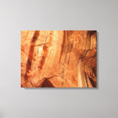 Gestreepte Rock of Double Arch Alcove I van Zion Canvas Afdruk (Voorkant)