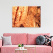 Gestreepte Rock of Double Arch Alcove I van Zion Canvas Afdruk (Insitu (Woonkamer))