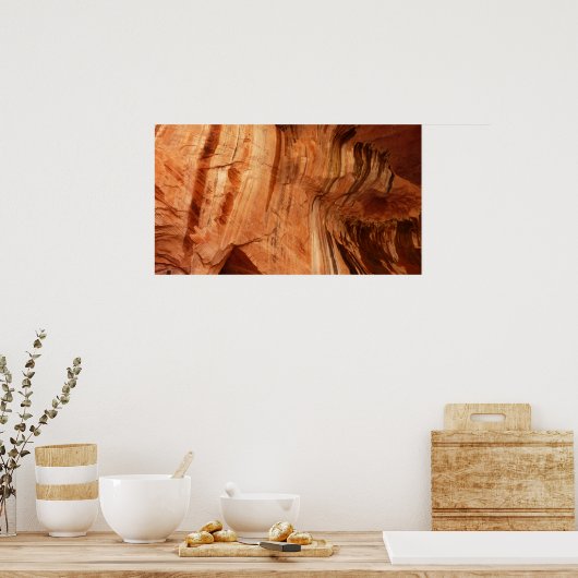 Gestreepte Rock of Double Arch Alcove I van Zion Poster (Keuken)