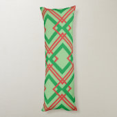  gestreepte rode en groene hoofdkussen lichaamskussen (Achterkant (Verticaal))