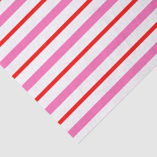 Gestreepte rode en roze tissuepapier (Detail)
