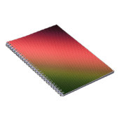 Gestreepte, rode, groene, gradiënt notitieboek (Rechterzijde)