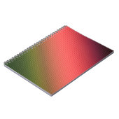 Gestreepte, rode, groene, gradiënt notitieboek (Linkerzijde)