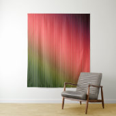 Gestreepte, rode, groene, gradiënt wandkleed (In situ)