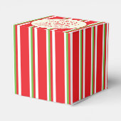 Gestreepte rode groene koekje swap bakken geschenk bedankdoosjes (Achterkant)