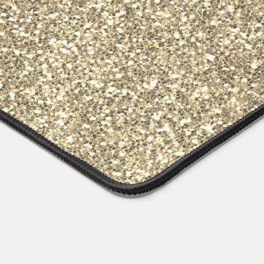 Gestreepte Roos Gold Glitter Leopard Monogram Bureaumat (Hoek)