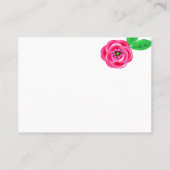 Gestreepte Roos Visitekaartje (Achterkant)