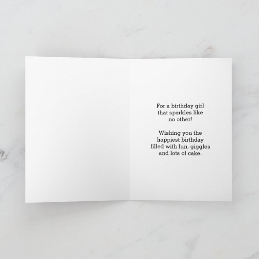 Gestreepte roze en gouden hart 9e verjaardag kaart (Binnen)