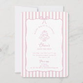 Gestreepte roze, grillige boog, verjaardag kaart (Voorkant)