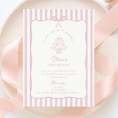 Gestreepte roze, grillige boog, verjaardag kaart