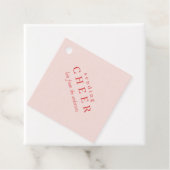 Gestreepte roze kerstcadeau Labels (In situ)