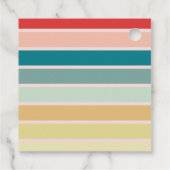 Gestreepte roze kerstcadeau Labels (Achterkant)