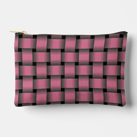Gestreepte roze mand Weave Print gesneden naaizak Etui (Voorkant)