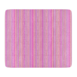 Gestreepte roze pastel retro glas snijplank