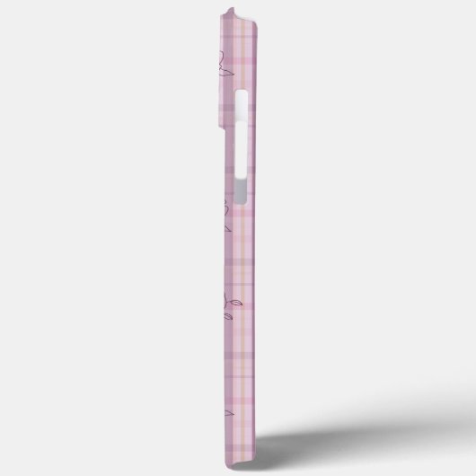 Gestreepte roze roos Case-Mate iPhone case (Achterkant / Links)