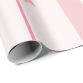 Gestreepte roze strik genot cadeaupapier (Rol Hoek)