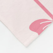 Gestreepte roze strik genot fleece deken (Hoek)