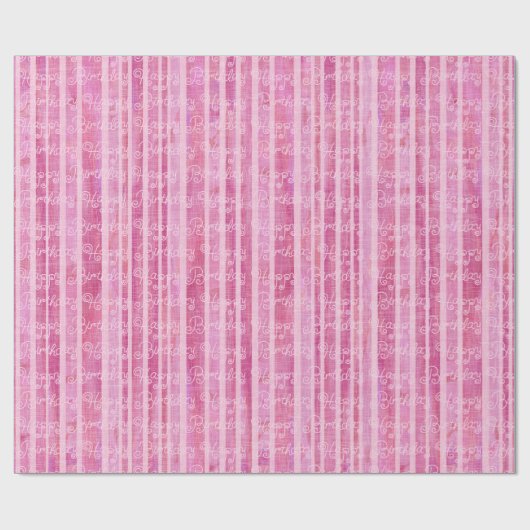 Gestreepte roze verlooppapier cadeaupapier (Vlak)