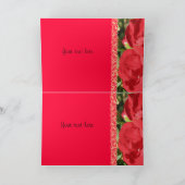 Gestreepte Rozen Moederdagkaart Kaart (Binnen)