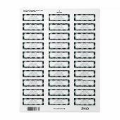 Gestreepte Rustic Gordon Tartan Script Retouradres Etiket (Full Sheet)