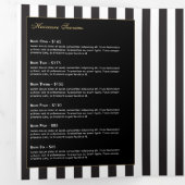 gestreepte salonbrochure drieluik kaart (Binnenzijde eerst)