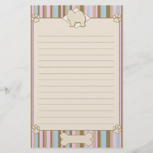 Gestreepte Samoyed Stationery Briefpapier