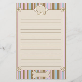 Gestreepte Samoyed Stationery Briefpapier