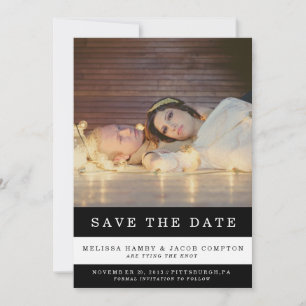 Gestreepte Save the Date Aankondiging