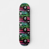 Gestreepte schedel Urban Punk graffiti patroon Persoonlijk Skateboard (Voorkant)