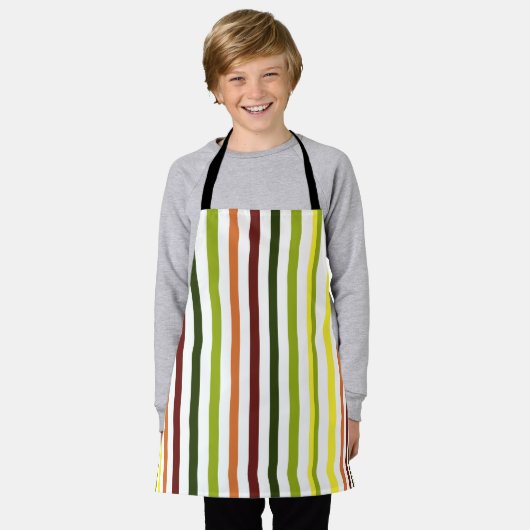 Gestreepte Schort (Gedragen)