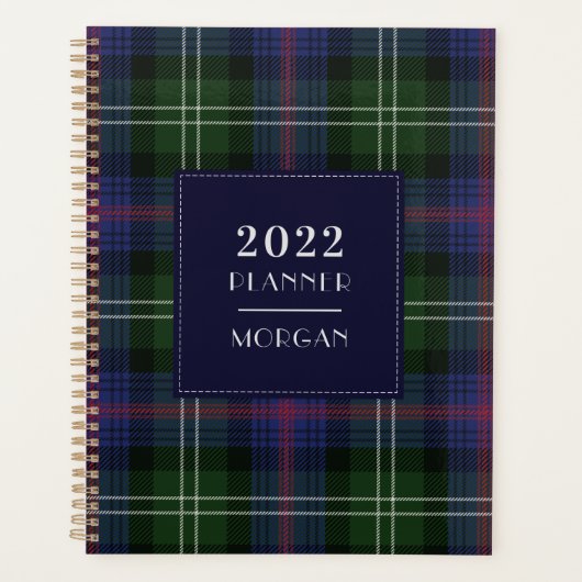 Gestreepte Schotse Ruit 2022 Clan Sutherland Gerui Planner (Voorkant)