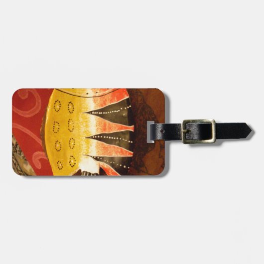 Gestreepte sensatie Tijger Barb Fish Art Print Bagagelabel (Voorkant horizontaal)