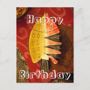 Gestreepte sensatie Tijger Barb Fish Art Print Briefkaart