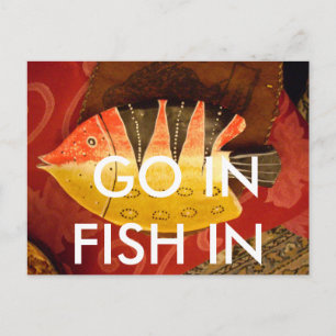 Gestreepte sensatie Tijger Barb Fish Art Print Briefkaart