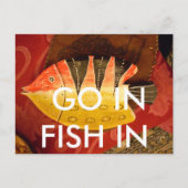 Gestreepte sensatie Tijger Barb Fish Art Print Briefkaart (Voorkant)