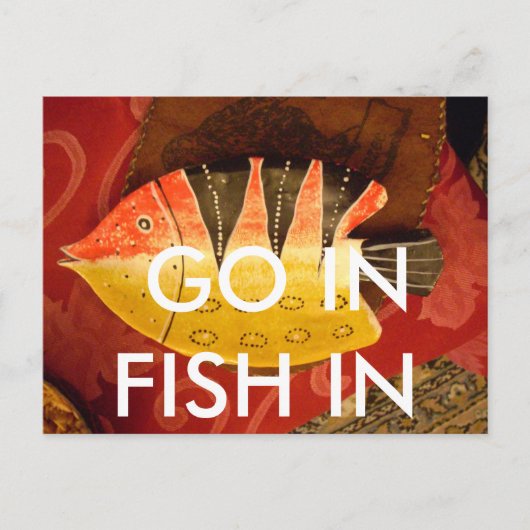 Gestreepte sensatie Tijger Barb Fish Art Print Briefkaart (Voorkant)